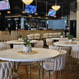 Interior of Carmens Kitchen. Great ambiance. Booths are large, great menu.