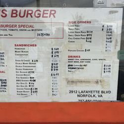 Manny's Burger - Updated menu August 2025