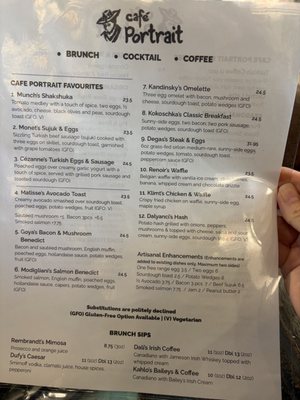 Menu photo 1 Café Portrait Vancouver, BC Menu photo 1 Café Portrait Vancouver, BC