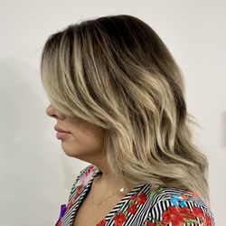 Jessi's Poof, Hair by Jessi - Platinum hair was given a natural lived in make over to keep it healthier and go longer between appointments
