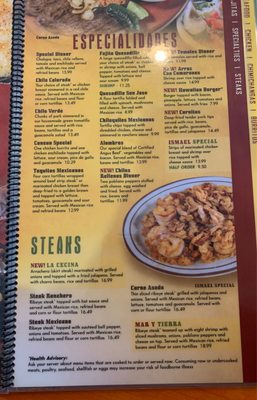 Menu photo 5 Cancun Mexican Grill Okemos, MI