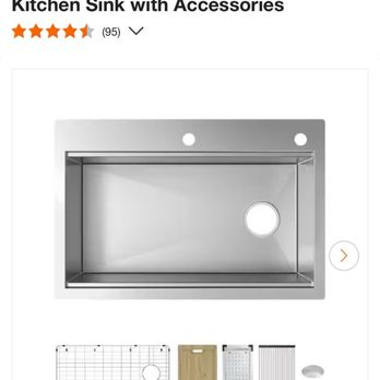 The Home Depot - This is the sink we got , they did not have it in store only the one with the faucet attached. - Nurseries & Gardening Near Me - Inglewood, California