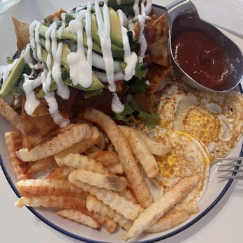 Hope Cafe and Creperie - Chilaquiles in red salsa - Cafes Near Me - Calexico, California Hope Cafe and Creperie - Chilaquiles in red salsa - Cafes Near Me - Calexico, California