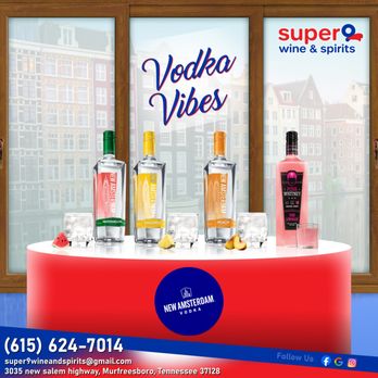 Super 9 Wine & Spirits - New Amsterdam Vodka Available at Super 9 Wine & Spirits - Beer, Wine & Spirits Near Me - Murfreesboro, Tennessee Super 9 Wine & Spirits - New Amsterdam Vodka Available at Super 9 Wine & Spirits - Beer, Wine & Spirits Near Me - Murfreesboro, Tennessee