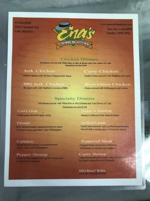 Menu photo 6 Ena's Caribbean Kitchen Columbus, OH