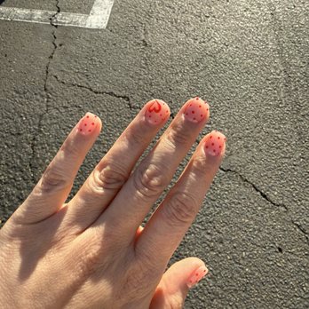 Pro Nail Spa - Pink and red polka dots with heart - Nail Salons Near Me - Chula Vista, California Pro Nail Spa - Pink and red polka dots with heart - Nail Salons Near Me - Chula Vista, California