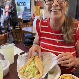Ultimate fry bread taco with ground beef