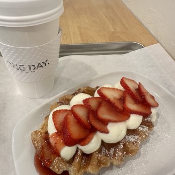 One Day Cafe - Strawberry croffle - Coffee & Tea Near Me - Lakewood, Washington One Day Cafe - Strawberry croffle - Coffee & Tea Near Me - Lakewood, Washington