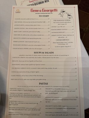 Menu photo 1 Gene & Georgetti Chicago, IL Menu photo 1 Gene & Georgetti Chicago, IL