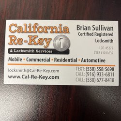 California Re Key - Business card for California Re-Key