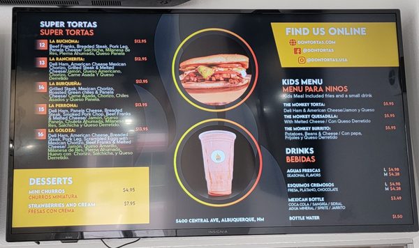 Menu photo 1 DonTortas Albuquerque, NM