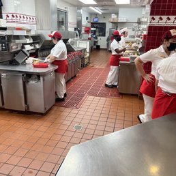 ows the kitchen of a restaurant
