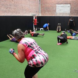 The Wise Decision - More of the Patti Dukes Crew going hard in the turf floor training room at The Wise Decision - Performance & Wellness Center.