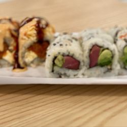 Sakana Sushi Bar & Grill - Hoover Roll and Tuna Avocado Roll - added jalapeños to it
