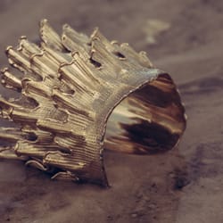Gogo Jewelry - Spiny Conch Shell Cuff in Tumbaga (brass)