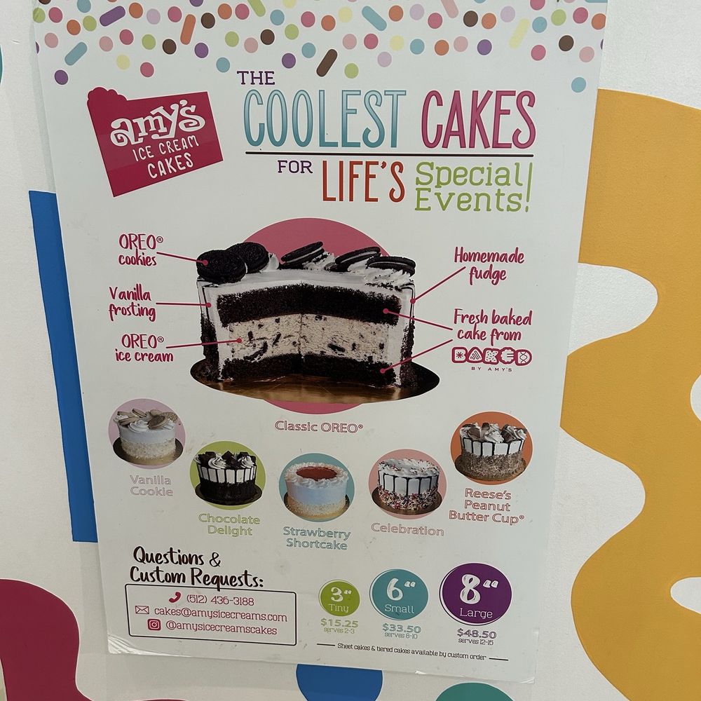 Amy's Ice Creams - Ice cream cake - Ice Cream & Frozen Yogurt Near Me - Bee Cave, Texas