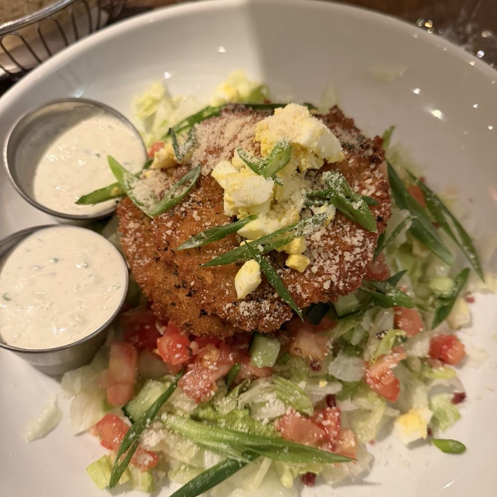 Bravo! Italian Kitchen - Romano-Crusted Chicken Salad - Italian Near Me - Pittsburgh, Pennsylvania Bravo! Italian Kitchen - Romano-Crusted Chicken Salad - Italian Near Me - Pittsburgh, Pennsylvania