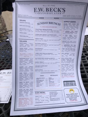 Menu photo 8 E W Beck's Sykesville, MD