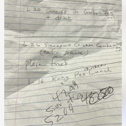 a handwritten note on a piece of paper