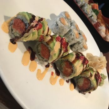 Mikado - Godzilla Roll with cucumber and Spicy Tuna Roll - Japanese Near Me - New York, New York Mikado - Godzilla Roll with cucumber and Spicy Tuna Roll - Japanese Near Me - New York, New York