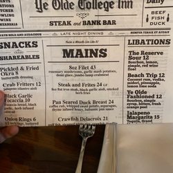 Ye Olde College Inn Steak & Bank Bar