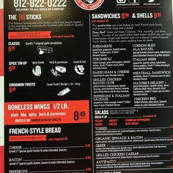 Eric Gordon's Greek's Pizzeria - Menu 2