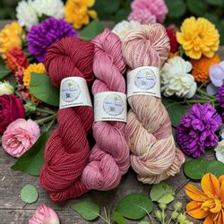 The Sandpiper - Naturally dyed yarn with a unique and enchanting beauty! The colors are often soft, muted, and earthy, reflecting the hues found in nature.