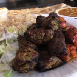 Lamb and chicken kabob