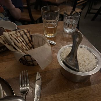 Ghee Indian Kitchen - Naan and basmati rice - Indian Near Me - Miami, Florida