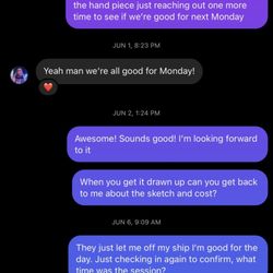 No response. Left on seen.
