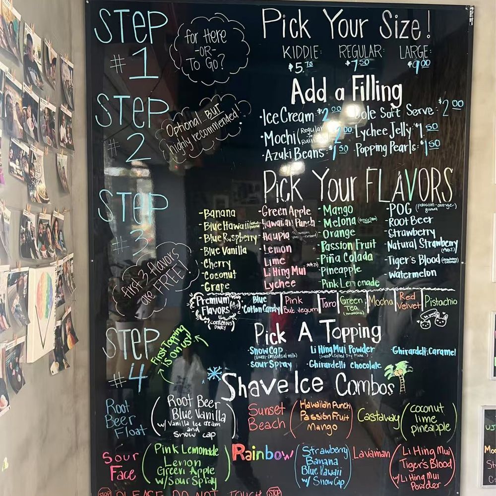 Brian's Shave Ice - Menu - Shaved Ice Near Me - Los Angeles, California