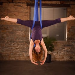 Basic aerial move we teach in every class called Straddle Back. Makes you feel like a kid again!