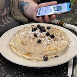 Dalles Cafe and Coffee House - Pancake of the day - blueberry with lemon curd