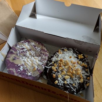 Duck Donuts - blueberry pancake and coconut island bliss donut - Donuts Near Me - Fairfax, Virginia Duck Donuts - blueberry pancake and coconut island bliss donut - Donuts Near Me - Fairfax, Virginia
