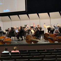 Crouse Performance Hall - Symphony getting ready to play