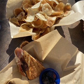 The Table & Vine - Autostrada di Giorno Sandwich and potato chips - Caterers Near Me