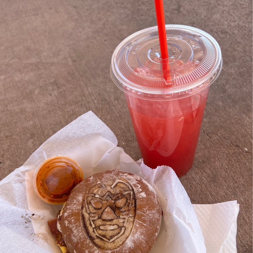 Luchador - Breakfast Torta and drink. Bomb! - Food Trucks Near Me - Las Cruces, New Mexico Luchador - Breakfast Torta and drink. Bomb! - Food Trucks Near Me - Las Cruces, New Mexico