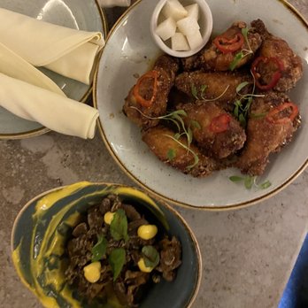 Dolly's - Maitake Mushroom; Saigon Wings - Cocktail Bars Near Me - New York, New York