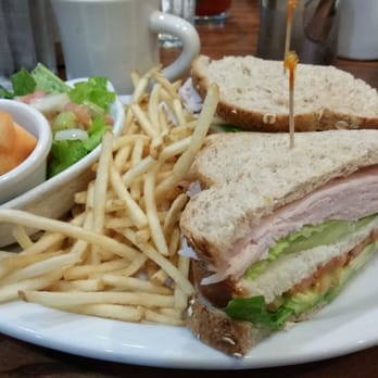 Stacks - Turkey club. Thought the menu said comes wirh fires, salad or fruit but it came with all. Very good. - Breakfast & Brunch Near Me - Menlo Park, California Stacks - Turkey club. Thought the menu said comes wirh fires, salad or fruit but it came with all. Very good. - Breakfast & Brunch Near Me - Menlo Park, California