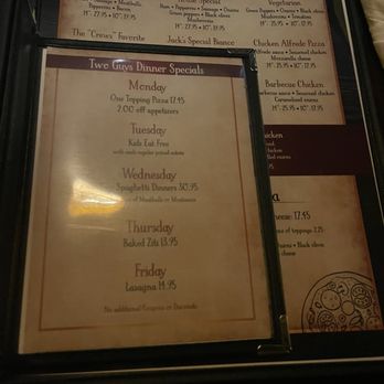 Two Guys Pizza And Pasta - Menu - Pizza Near Me - Highland, California