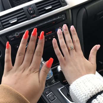 K & Y Nails Spas - Orange (Me) Pink (Friend) - Nail Salons Near Me - Tukwila, Washington K & Y Nails Spas - Orange (Me) Pink (Friend) - Nail Salons Near Me - Tukwila, Washington