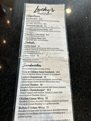 Menu photo 1 Lucky's Craft Food and Drink Avoca, PA Menu photo 1 Lucky's Craft Food and Drink Avoca, PA