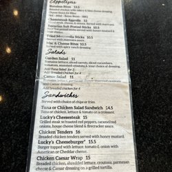 Lucky's Craft Food and Drink - Dec. 2024 menu