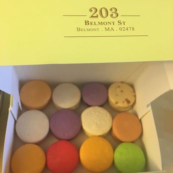 Praliné - 12 macarons! Salted Caramel, black current, and passion fruit/Mango are my top 3 favorites - Coffee & Tea Near Me - Belmont, Massachusetts Praliné - 12 macarons! Salted Caramel, black current, and passion fruit/Mango are my top 3 favorites - Coffee & Tea Near Me - Belmont, Massachusetts