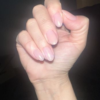 LV Nails And Spa - Nude with chrome on gel hardner - Nail Salons Near Me - Los Alamitos, California