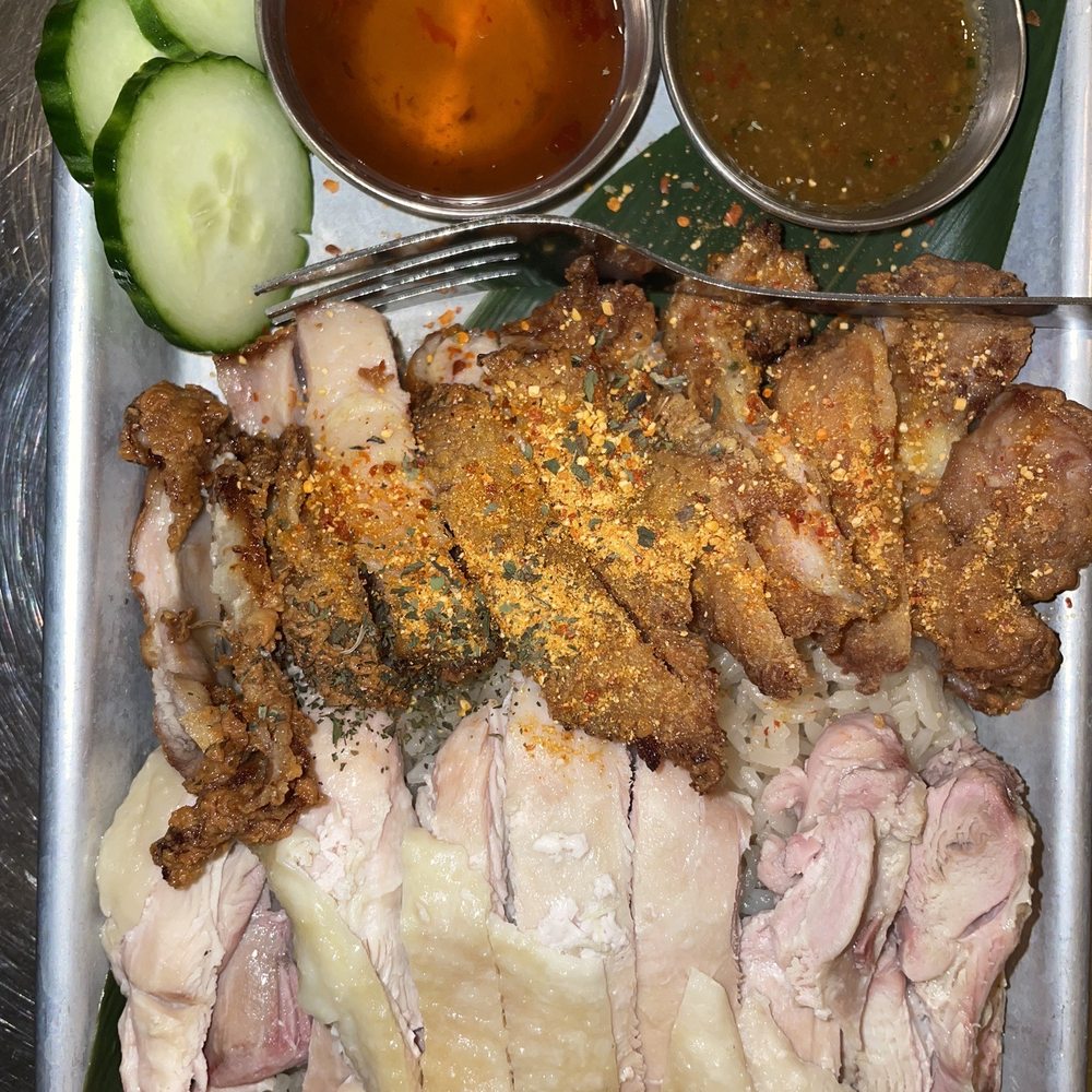 What Da Chick - Combo Chick Rice Top: spicy crispy chicken Bottom: what da chick - Thai Near Me - Watertown, Massachusetts What Da Chick - Combo Chick Rice Top: spicy crispy chicken Bottom: what da chick - Thai Near Me - Watertown, Massachusetts