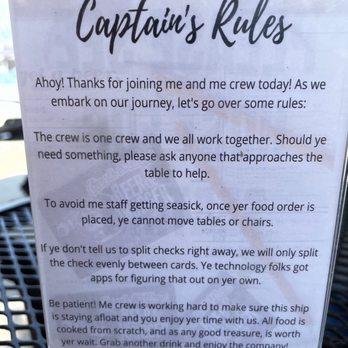 Captain Mike's - Rules - Burgers Near Me - Kenosha, Wisconsin