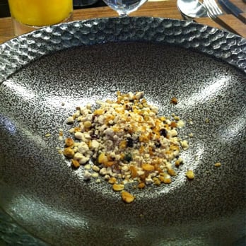 Sat Bains - Duck liver muesli - French Near Me - Nottingham, NGM
