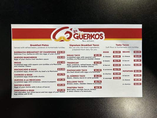 Menu photo 1 Los Tacos Gueros San Antonio, TX Menu photo 1 Los Tacos Gueros San Antonio, TX