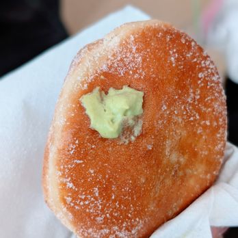 Fuji Bakery - Matcha Custard Malasada ($4.25) - Bakeries Near Me - Seattle, Washington Fuji Bakery - Matcha Custard Malasada ($4.25) - Bakeries Near Me - Seattle, Washington